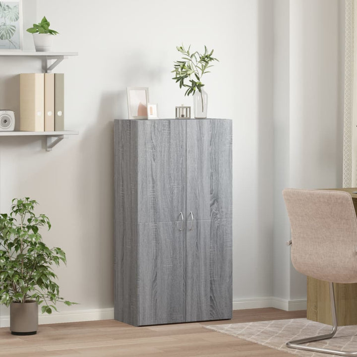 arkivskab 60x32x115 cm konstrueret træ grå sonoma-eg