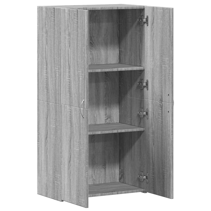 arkivskab 60x32x115 cm konstrueret træ grå sonoma-eg