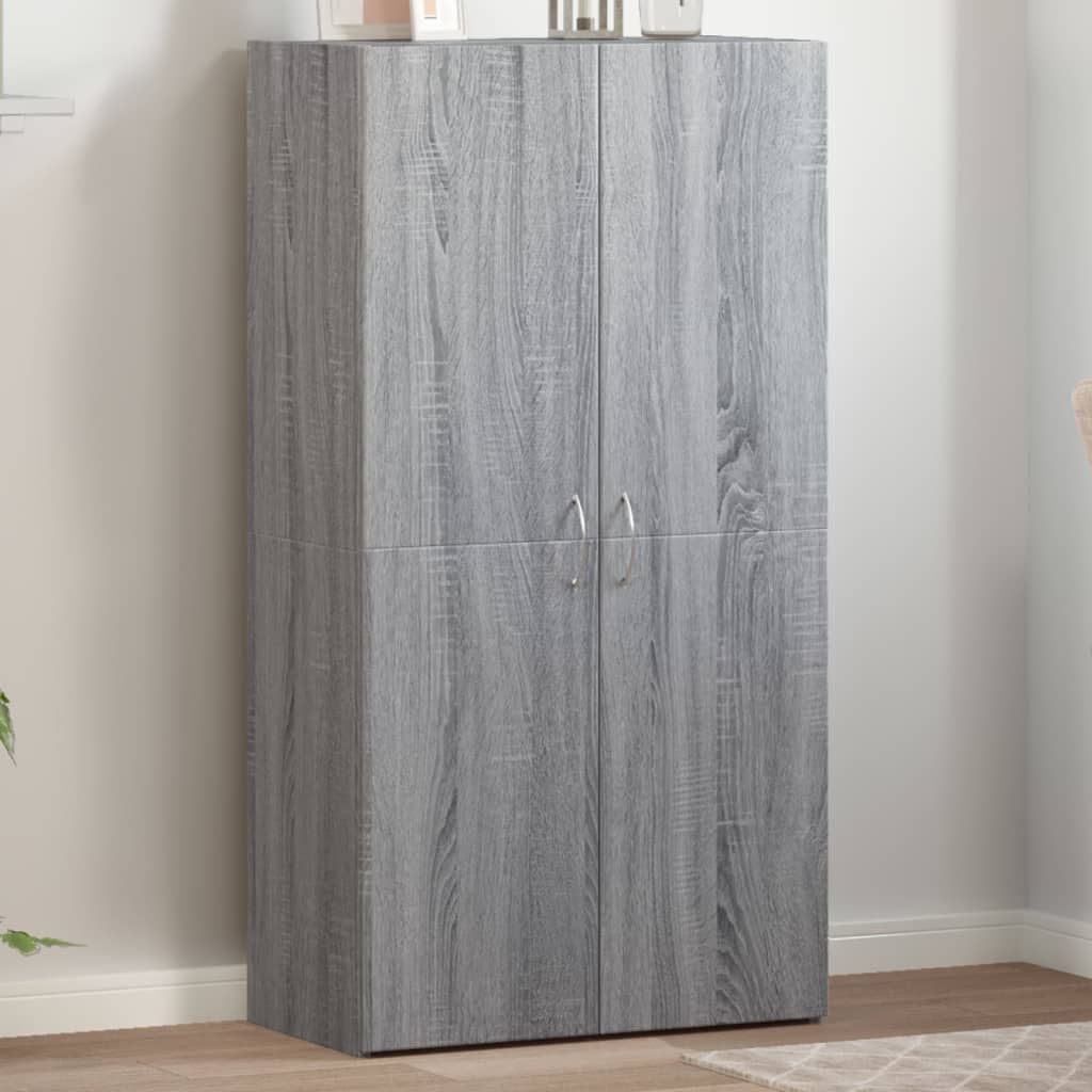 arkivskab 60x32x115 cm konstrueret træ grå sonoma-eg