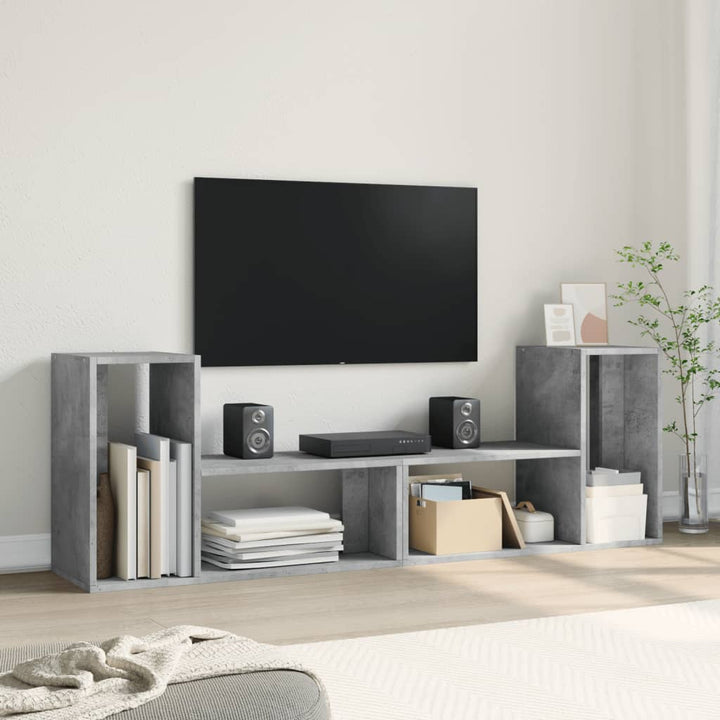 tv-borde 2 stk. 75x30x50 cm konstrueret træ betongrå