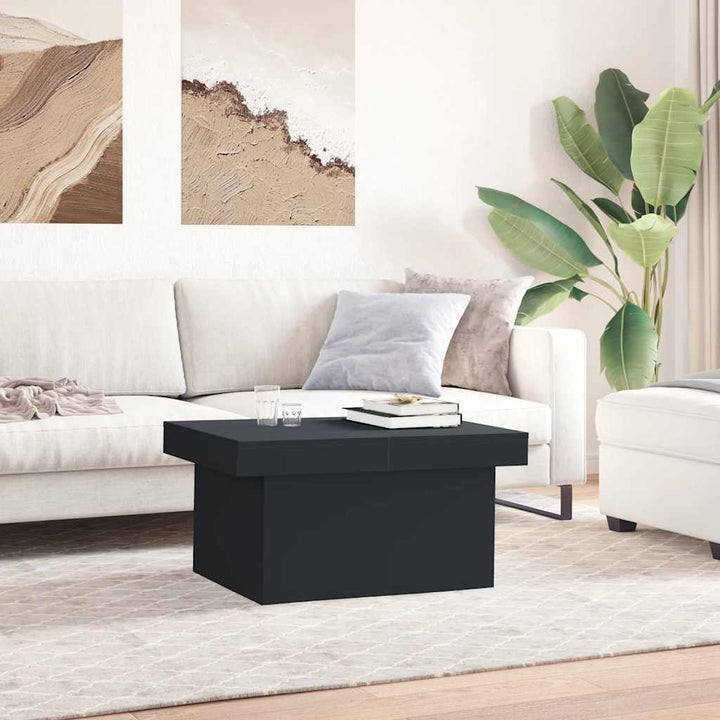 sofabord 80x55x40 cm konstrueret træ sort