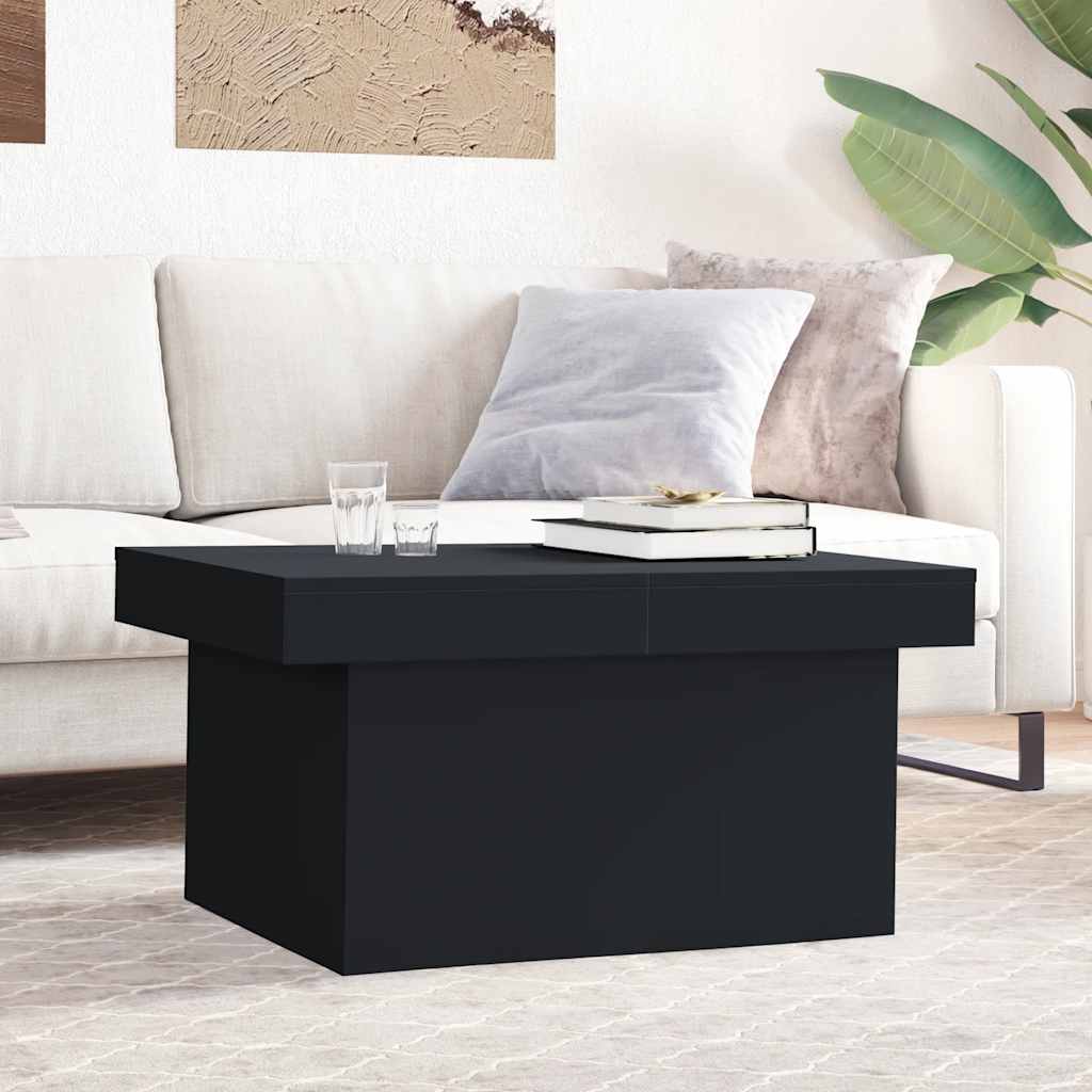 sofabord 80x55x40 cm konstrueret træ sort