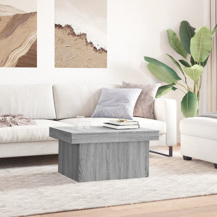 sofabord 100x55x40 cm konstrueret træ grå sonoma-eg