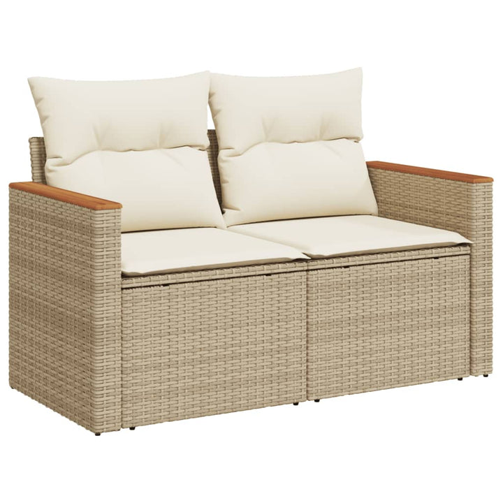 sofasæt til haven 12 dele med hynder polyrattan beige