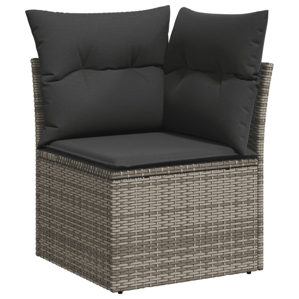 sofasæt til haven 12 dele med hynder polyrattan grå