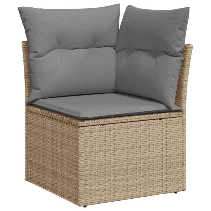 sofasæt til haven 15 dele med hynder polyrattan beige