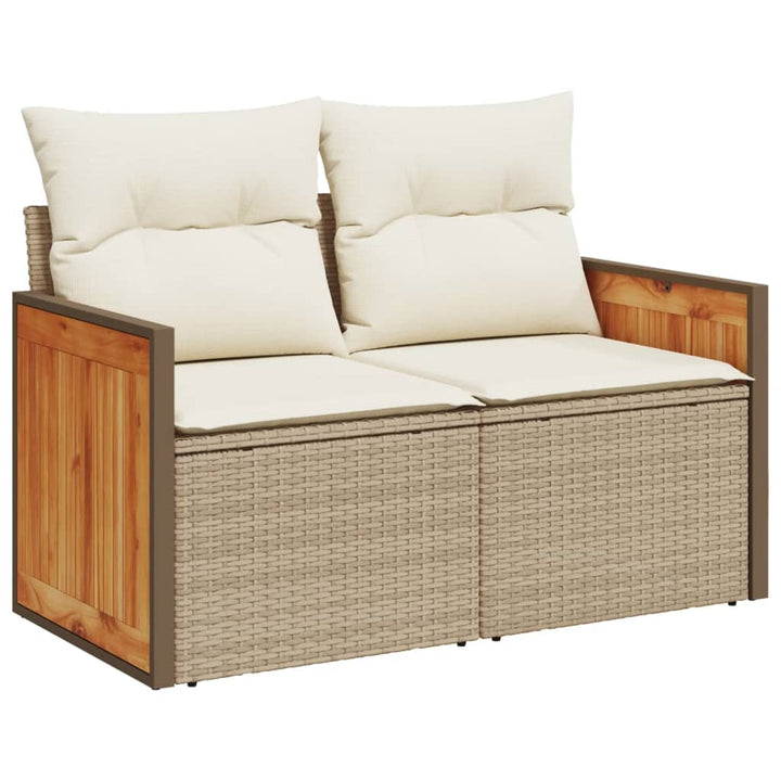 sofasæt til haven 12 dele med hynder polyrattan beige