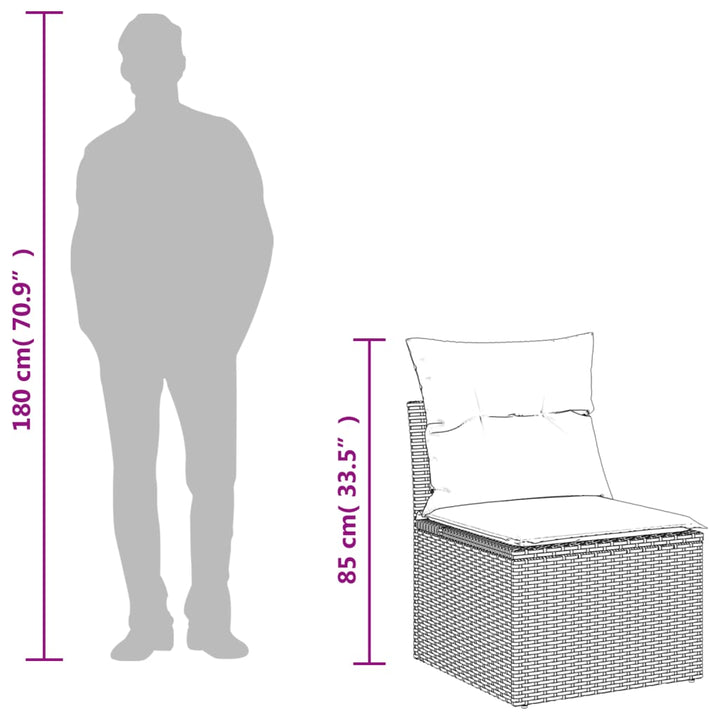 sofasæt til haven 12 dele med hynder polyrattan beige