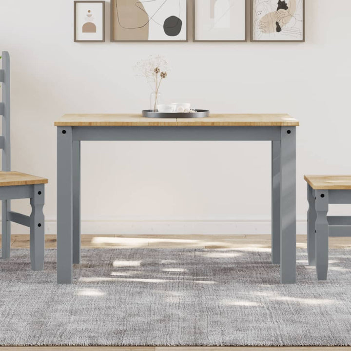 spisebord PANAMA 112x60x75 cm massivt fyrretræ grå