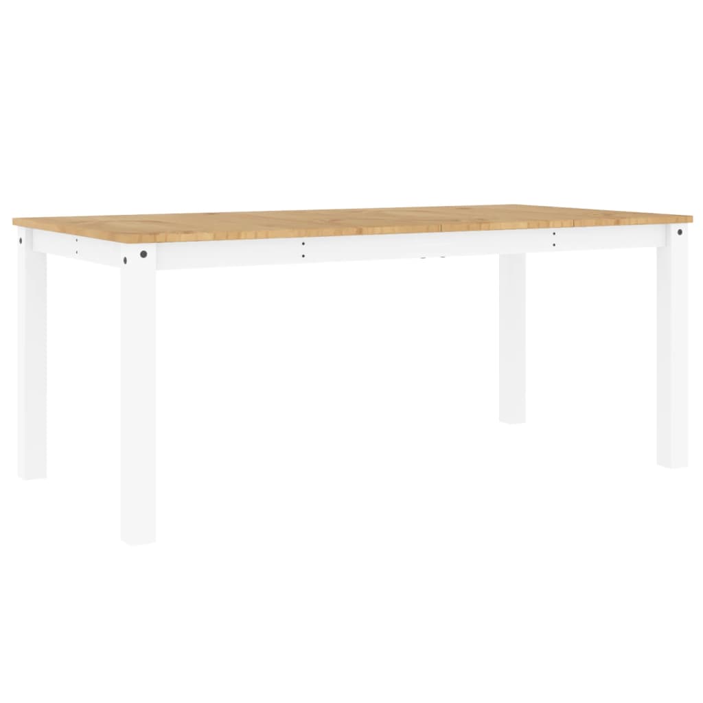 spisebord PANAMA 180x90x75 cm massivt fyrretræ hvid
