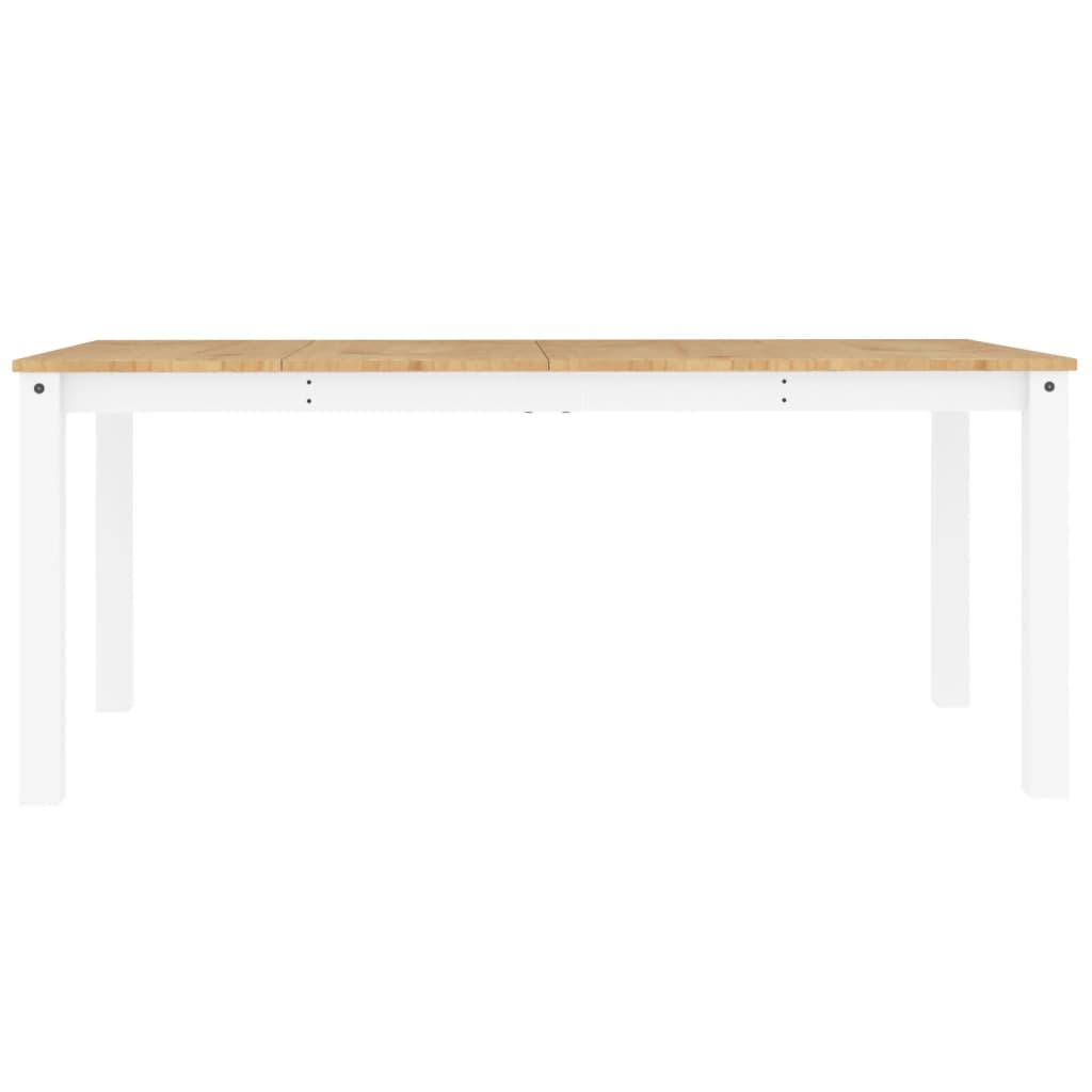 spisebord PANAMA 180x90x75 cm massivt fyrretræ hvid