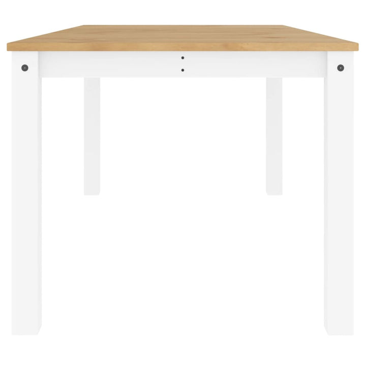 spisebord PANAMA 180x90x75 cm massivt fyrretræ hvid