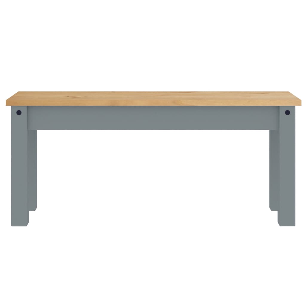 spisebordsbænk PANAMA 105x30x45 cm massivt fyrretræ grå