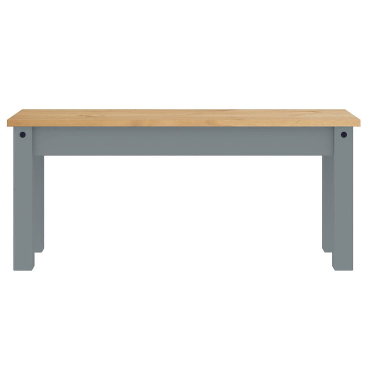 spisebordsbænk PANAMA 105x30x45 cm massivt fyrretræ grå