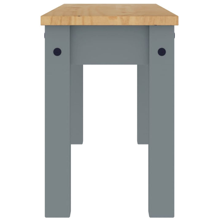 spisebordsbænk PANAMA 105x30x45 cm massivt fyrretræ grå