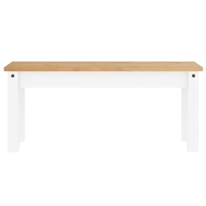 spisebordsbænk PANAMA 105x30x45 cm massivt fyrretræ hvid