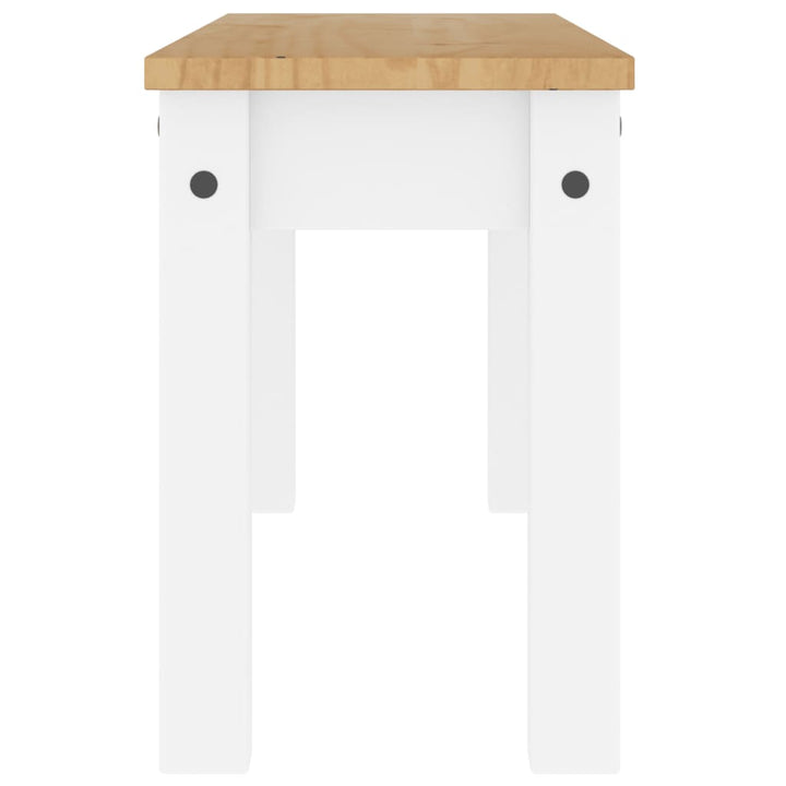 spisebordsbænk PANAMA 105x30x45 cm massivt fyrretræ hvid