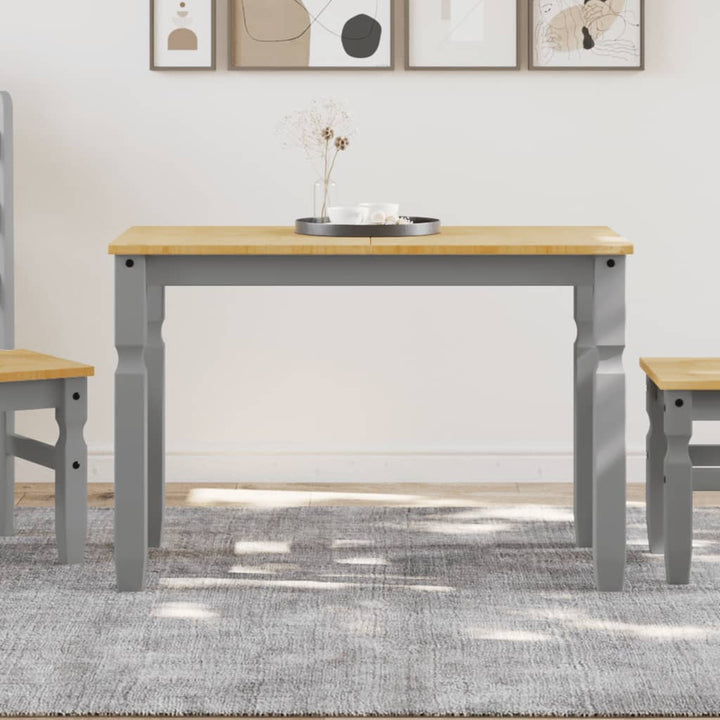 spisebord Corona 112x60x75 cm massivt fyrretræ grå