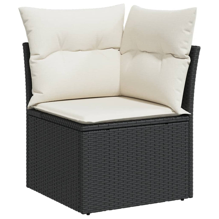 sofasæt til haven 8 dele med hynder polyrattan sort