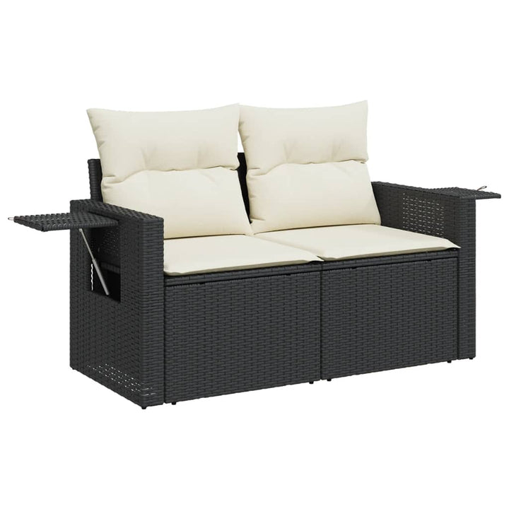 sofasæt til haven 11 dele med hynder polyrattan sort