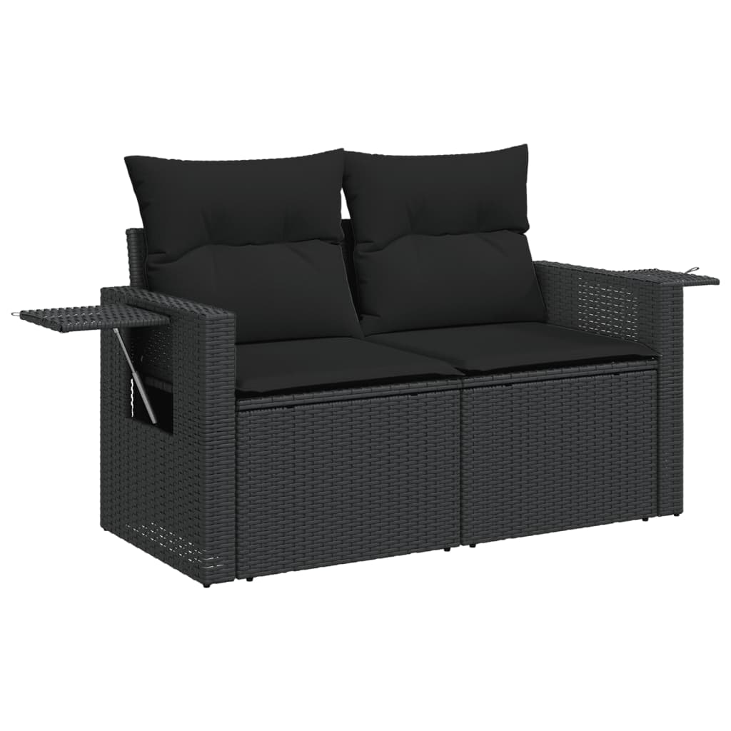 sofasæt til haven 12 dele med hynder polyrattan sort