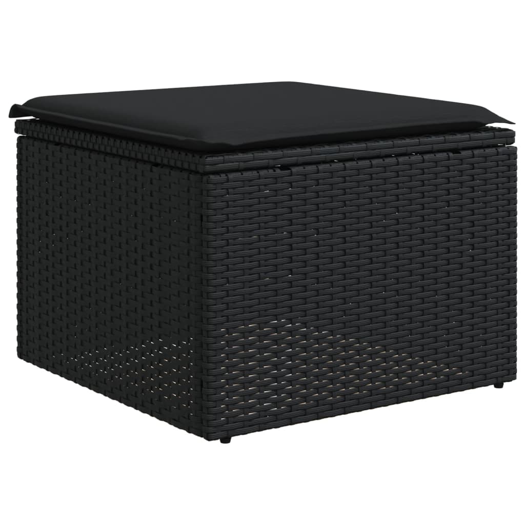 sofasæt til haven 12 dele med hynder polyrattan sort