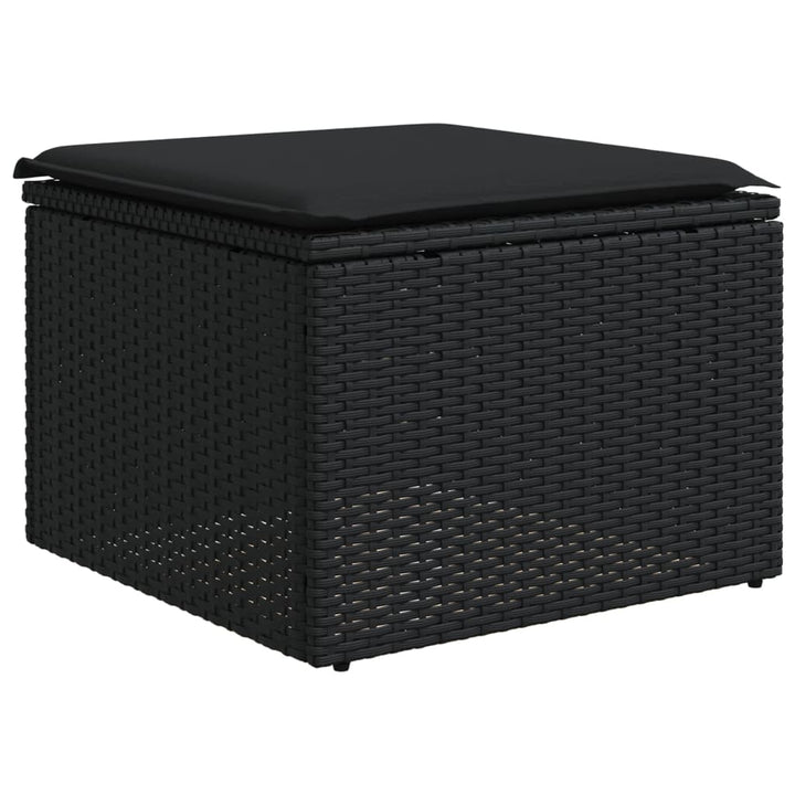 sofasæt til haven 12 dele med hynder polyrattan sort