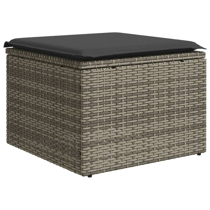 sofasæt til haven 12 dele med hynder polyrattan grå