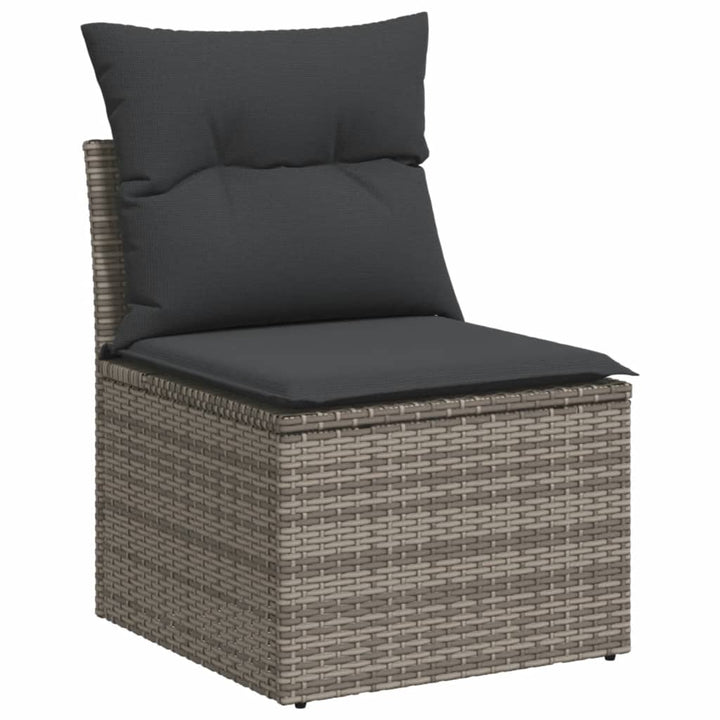 sofasæt til haven 8 dele med hynder polyrattan grå