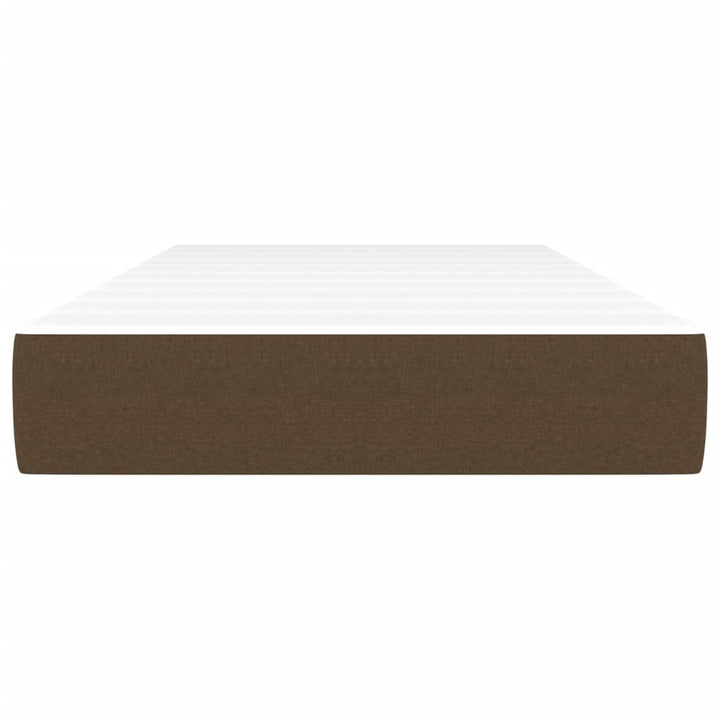 springmadras med pocketfjedre medium 120x190x20 cm stof mørkebrun
