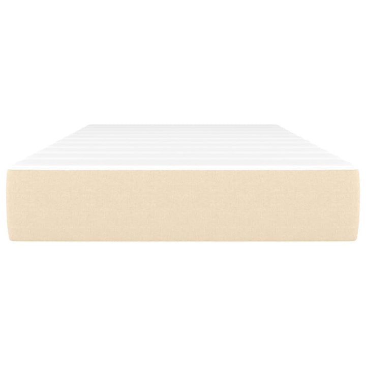 springmadras med pocketfjedre medium 120x190x20 cm stof cremefarvet