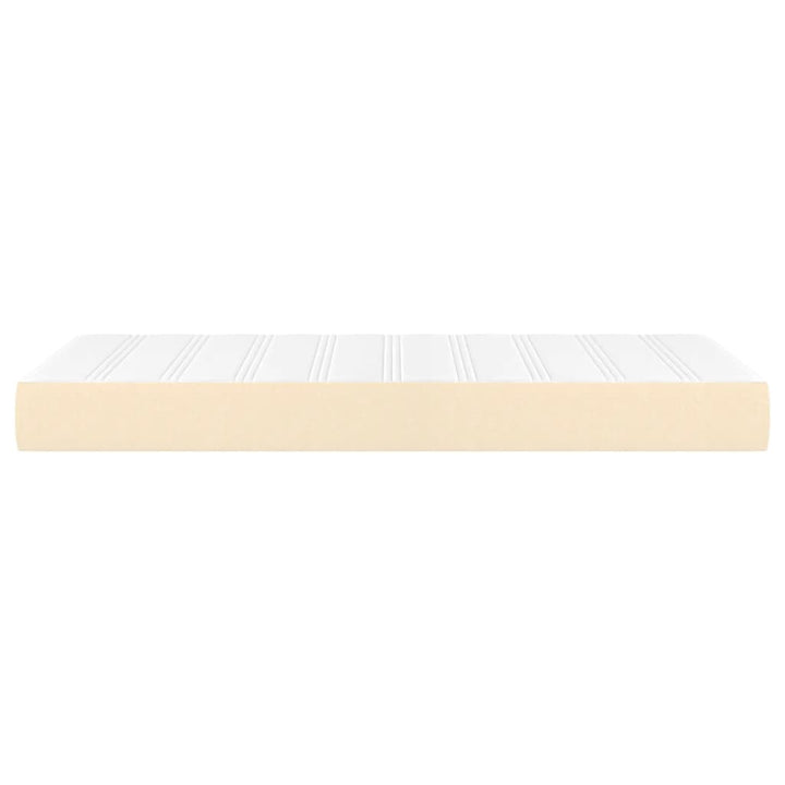 springmadras med pocketfjedre medium 120x190x20 cm stof cremefarvet
