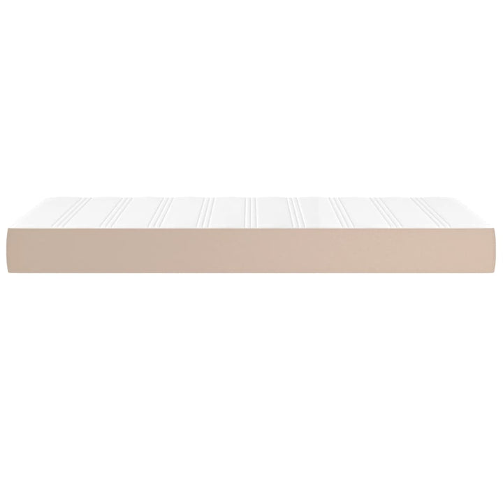springmadras m. pocketfjedre medium 120x190x20cm kunstlæder cappuccino