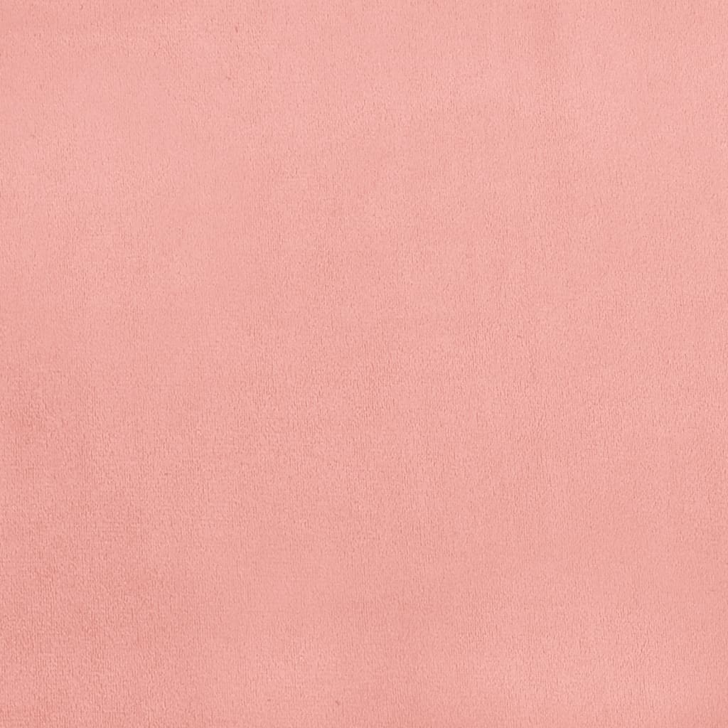 springmadras med pocketfjedre medium 120x190x20 cm fløjl lyserød