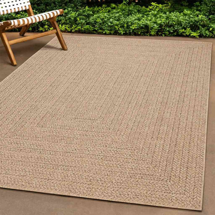 gulvtæppe ZIZUR 80x200 cm jute-look indendørs og udendørs