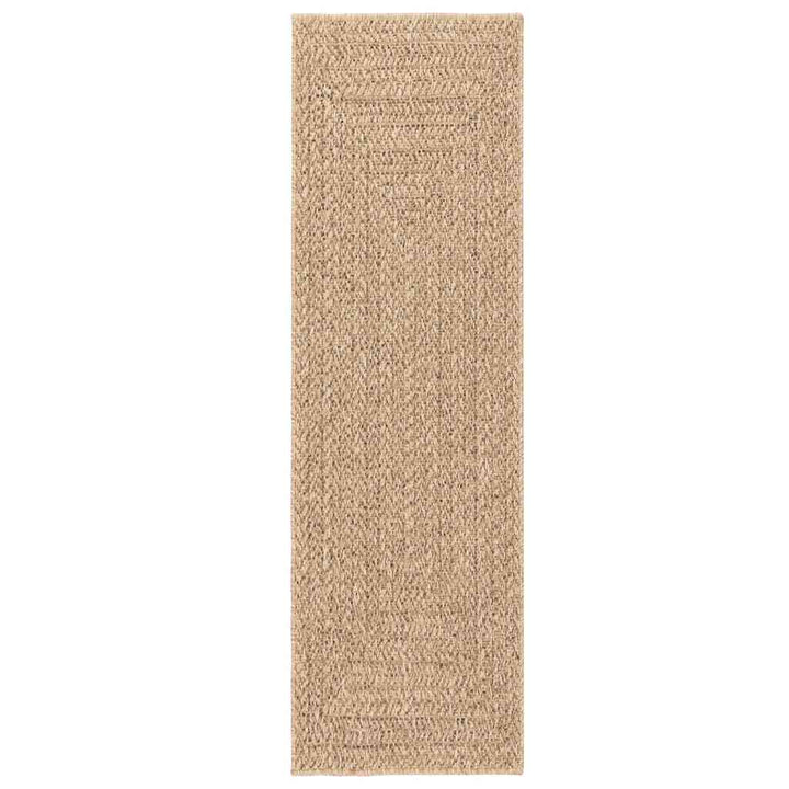 gulvtæppe ZIZUR 80x250 cm jute-look indendørs og udendørs
