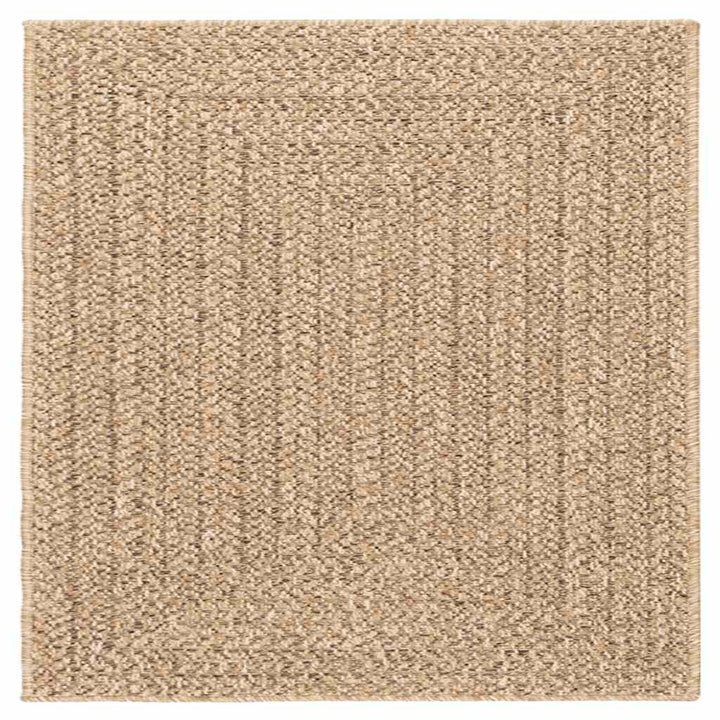 gulvtæppe ZIZUR 120x120 cm jute-look indendørs og udendørs