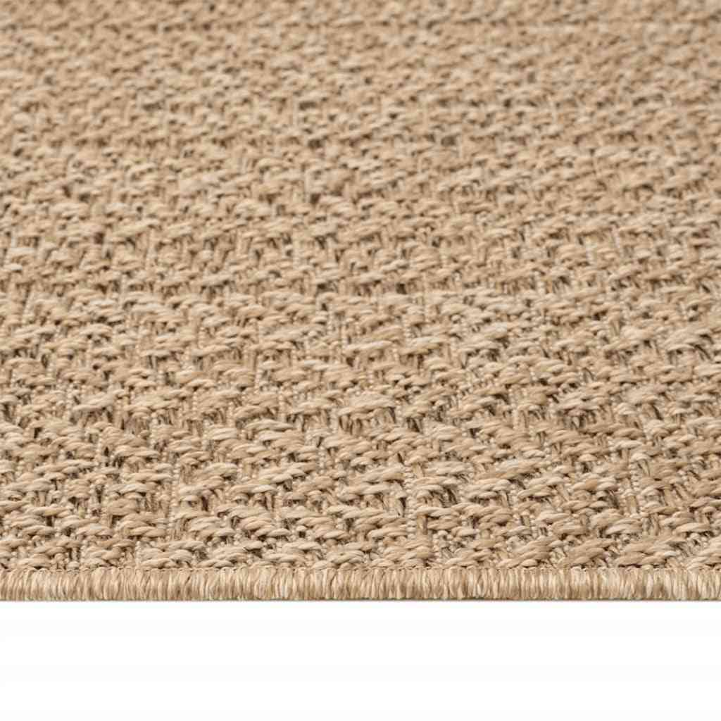 gulvtæppe ZIZUR 120x120 cm jute-look indendørs og udendørs