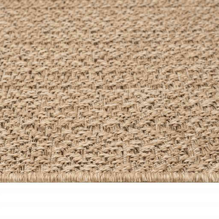 gulvtæppe ZIZUR 120x120 cm jute-look indendørs og udendørs