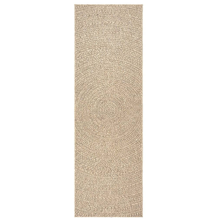 gulvtæppe ZIZUR 80x200 cm jute-look indendørs og udendørs
