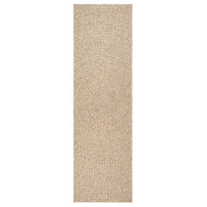 gulvtæppe ZIZUR 80x250 cm jute-look indendørs og udendørs