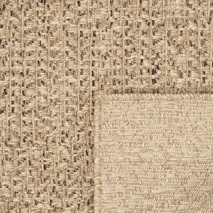 gulvtæppe ZIZUR 200x200 cm jute-look indendørs og udendørs