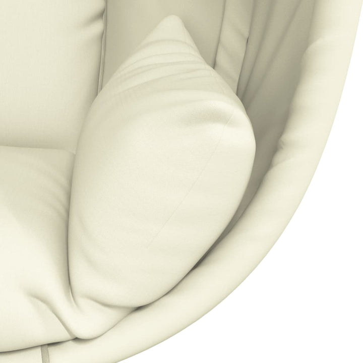 hængestol på stativ stof og stål beige