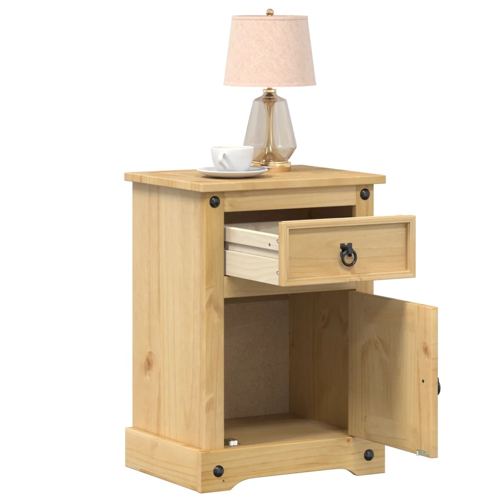 sengebord Corona 45x35x64 cm massivt fyrretræ