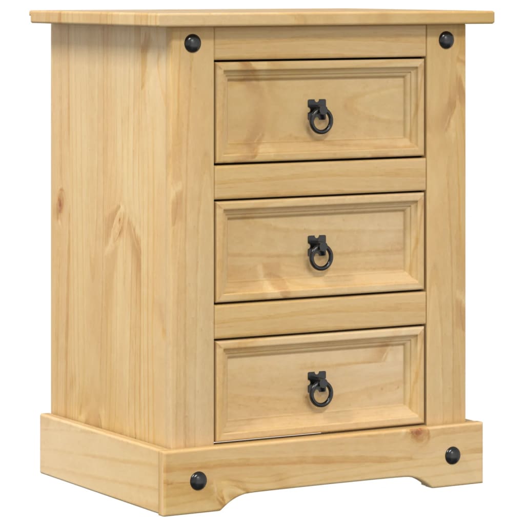 sengebord Corona 53x39x66 cm massivt fyrretræ