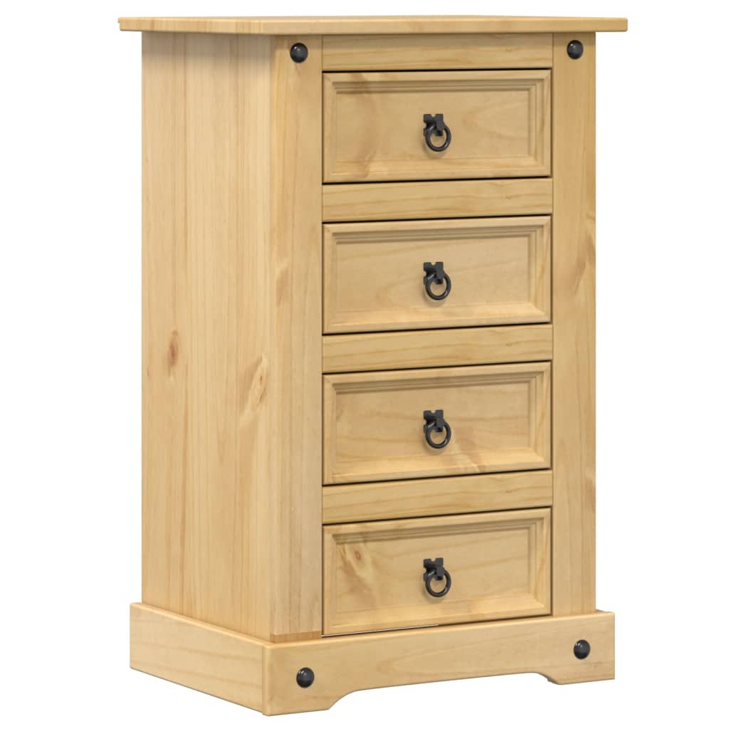 sengebord Corona 53x39x84 cm massivt fyrretræ