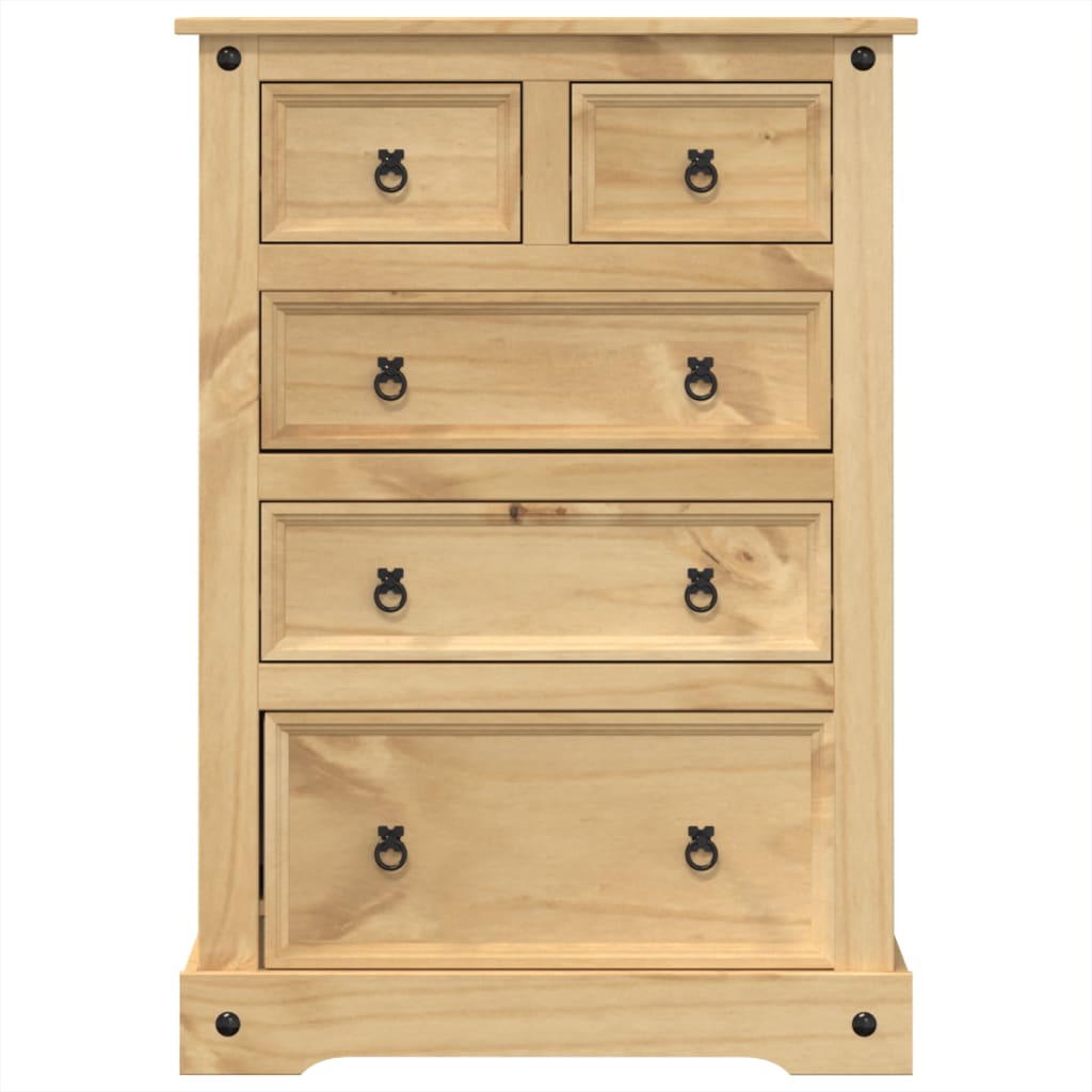 kommode Corona 80x43x114 cm massivt fyrretræ