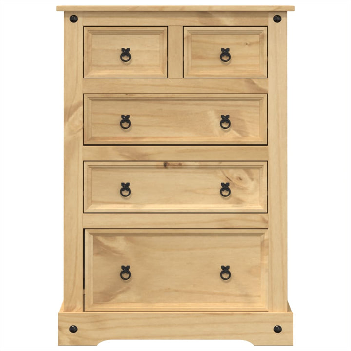 kommode Corona 80x43x114 cm massivt fyrretræ