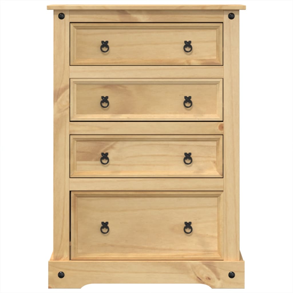 kommode Corona 80x43x114 cm massivt fyrretræ
