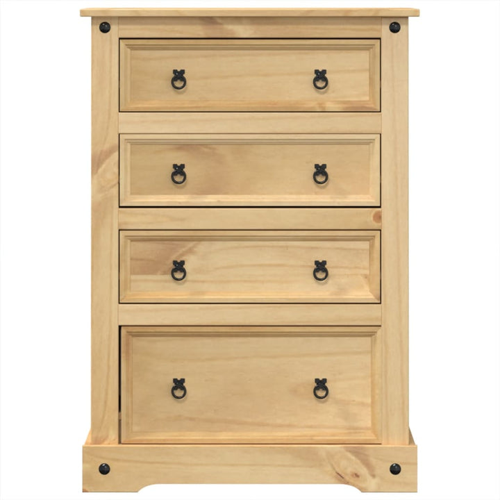 kommode Corona 80x43x114 cm massivt fyrretræ